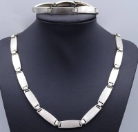 Auktion 359 / Los 1007 <br>Sterling Silber Collier + Armband,"Esprit",Silber 925/000,ges.Gew.79,4gr.,L- 48,5cm