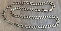 Auktion 359 / Los 1020 <br>massive Silberkette-925-, vergoldet, L-ca. 50 cm, 50,4 gr