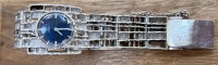 Auktion 359<br>Silber-935- mechan. DAU "Blumus" Handaufzug, Werk läuft, Armband auch S-935-, gut ehalten, 53,3 gr., Uhr. D-1,8 cm