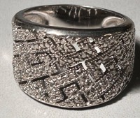 Auktion 359 / Los 1051 <br>breiter Silberring-925-, RG 62, 9,4 gr
