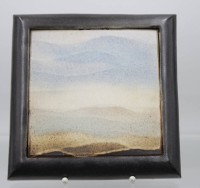 Auktion 359 / Los 9007 <br>signiertes Wandbild, Kunstkeramik, ca. 24 x 23,5cm