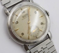 Auktion 359 / Los 2018 <br>Herrenarmbanduhr, Tissot, Automatik, älter, Werk läuft, D-3,5cm.