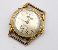 Auktion 359 / Los 2027 <br>Herrenarmbanduhr, älter, 17 Rubis, Handaufzug, Werk läuft, ohne Armband, D-3,6cm