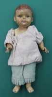 Auktion 359 / Los 12002 <br>kl. Puppe, wohl Kunststoff, alter ?, ca. H-19cm