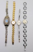 Auktion 359 / Los 2041 <br>4x div. Damenarmbanduhren, Ptenzial, BWC, Pallas u. Prätina, Tragespuren, Funktionen nicht geprüft