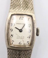 Auktion 359 / Los 2046 <br>Damen-Armbanduhr, Prätina, 835er Silber, Handaufzug, Werk läuft, 32gr.