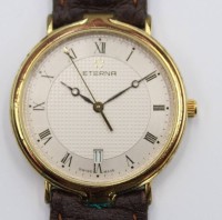 Auktion 359 / Los 2050 <br>Herren-Armbanduhr, Eterna, Quarz, Funktion nicht geprüft, D-3,5cm, leichte Tragespuren