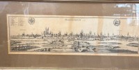 Auktion 359<br>Merian Stich "Magdeburg", Blatt tw. gebräunt, ger/Glas, RG 30x68 cm