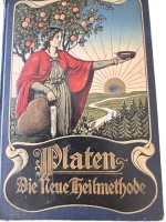 Auktion 359 / Los 3002 <br>"Platen" Die neue Heilkunde, 1+2.Band und Supplement-Band, um 1910, mit vielen Chromtafeln, und Klapptafeln gut erhalten, Vollständigkeit nicht geprüft