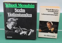 Auktion 359 / Los 3006 <br>2x Literatur von und über Yehudi Menuhin, 1x mit Signatur Menuhin's