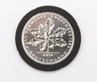 Auktion 359 / Los 6007 <br>Medaille BRD 2014, Quadriga, 1/4 Unze Feinsilber, D-2,5cm