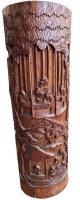 Auktion 359 / Los 15515 <br>hoher Bambus Pinselhalter, beschnitzt, H-38 cm, D-12 cm