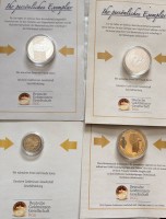 Auktion 359 / Los 6011 <br>3x Medaillen, 2x"Bundeskanzler"1xTrabant,  1x 2 Euro Münze , alle  in Blister
