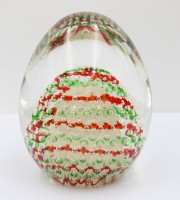 Auktion 359 / Los 10005 <br>gr. Paperweight, farbige Einschmelzungen, ca. H-12,3cm