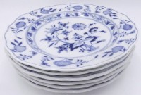 Auktion 359 / Los 8041 <br>6x Kuchenteller  "Meissen" Zwiebelmuster, D-20 cm, 2.Wahl