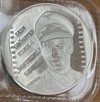 Auktion 359 / Los 6025 <br>Feinsilbermediaille  -1000- Curd Jürgens als Des Teufels General, ca. 25 gr.