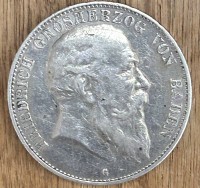 Auktion 359 / Los 6033 <br>5 Mark 1907, Friedrich-Grossherzog von Baden