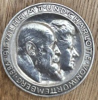 Auktion 359 / Los 6034 <br>3 Mark 1911 "Wilhelm II und Charlotte von Württemberg" sehr guter Zustand
