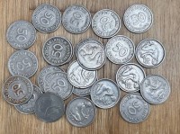 Auktion 359 / Los 6041 <br>24x 50 Pfennige, 1949, Bank Deutscher Länder, wohl alle Prägestätten dabei