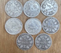 Auktion 359 / Los 6047 <br>8x 1/2 Mark, Kaiserreich