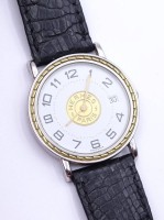 Auktion 344 / Los 2049 <br>Armbanduhr "Hermes",Paris, Mod.Sellier,Stahl/Gold, Quartzwerk, D-32mm, ETA Werk 955412, Funktion nicht getestet