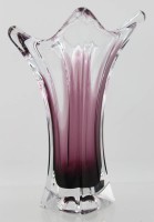 Auktion 359 / Los 10024 <br>Kunstglas-Vase, Murano?, H-19cm