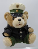 Auktion 359 / Los 12040 <br>Teddy in Polizei-Uniform, ca. H-29cm