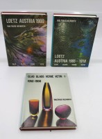 Auktion 359 / Los 3032 <br>Waltraud Neuwirth, 3x Fachliteratur über Loetz u. Glas, 1986/87