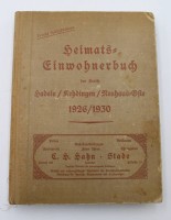 Auktion 359 / Los 3036 <br>Heimats-Einwohnerbuch, Kreise Hadeln/Kehdingen/Neuhaus Oste, 1926-1930, Altersspuren