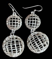 Auktion 360 / Los 1004 <br>Paar gr. Ohrhänger, Silber-925-,, L-ca. 5 cm, zus. 16 gr