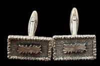 Auktion 360 / Los 1025 <br>Paar vintage  Silber-Manchettenknöpfe-835-, 15,5 gr.
