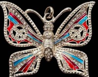 Auktion 360 / Los 1028 <br>gr. Schmetterling-Anhänger, Thomas Sabo, Silber-925-, emailliert, 6x5 cm, 30,1 gr.