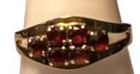 Auktion 360<br>Goldring-333- mit Granate, 1,5 gr., RG 53,