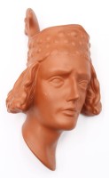 Auktion 367<br>Wandkopf, Bamberger Reiter, Wormser Keramik, ca. H-21cm