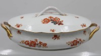 Auktion 360<br>Deckelterrine, Stadt Meissen, Art-Déco, Goldzier berieben , ca. H-11,5cm B-31,5cm T-17,5cm