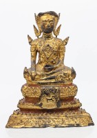 Auktion 360 / Los 15512 <br>Buddha, Thailand, 19. Jhd., Altersspuren, ca. H-15,5cm