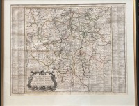 Auktion 360<br>colorierte Landkarte von 1749, Sachsen -Coldiz, Leissnig, Rochlitz und Schul-Ammt Grimma, Müggeln und Sonzig, ger/Glas, RG 65x74 cm