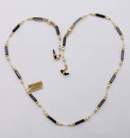 Auktion 360<br>Brillenkette, Modeschmuck, Etikett "Murano Glas", ca. L-72cm