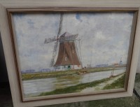 Georg WOLTERS (1860-1933/43), 1935 "Windmühle", Öl/Pappe, gerahmt, RG 38x47 cm