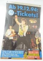 Werbeplakat Rolling Stones, Voodoo Lounge Tour, 1995, 62 x 42 cm, Rückseite mit Wasserfleck