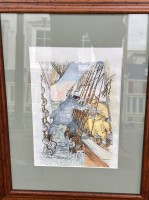 Auktion 360 / Los 4033 <br>H.Albrand , 2000, "Der  Lotse geht von Bord" Aquarell, ger/Glas, RG 45x37 cm