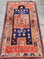 Auktion 360 / Los 13017 <br>antiker Orient-Läufer, 90x155 cm,  Altersspuren