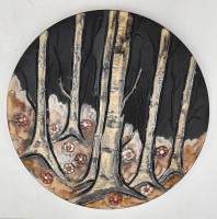 Auktion 360<br>Wandplatte mit Reliefdekor, wohl Ruscha?, D-23 cm