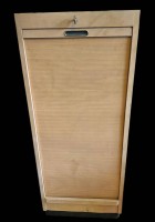 Auktion 360<br>Büro-Rollschrank mit Kunststoff Schüben, 60-er Jahre,, H-105 cm, 44x35 cm