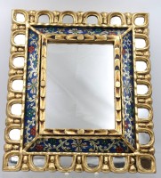 Auktion 361<br>Wandspiegel, Südamerika,  RG 43 x 37,5cm