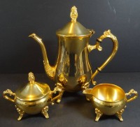 Auktion 361<br>Kaffeekern, Metall goldfarben, H-23 cm