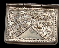 Auktion 361<br>alter Silber-Briefumschlag, S-925-, Birmingham 1905, Stempelhalter?, seitliche Öse fehlt, 3x2,2 cm, 4,3 gr.