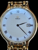 Auktion 361<br>Quartz Armbanduhr "Noblia" von Citizen, vergoldet, guter Zustand, D-3,5 cm, ohne Batterie