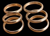 Auktion 361<br>6x div. Silberringe,-800-  Freundschaftsringe ohne Steine,  zus. 18,4 gr.ungetragene Neuware aus Geschäftsauflösung, wie folgende Ringe ebenfalls