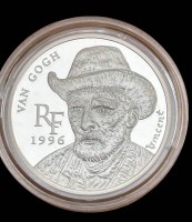 Auktion 371<br>10 Franc (1,5 Euro) France, 1996, Silber-900-., stempelglanz.  boxed, 22,2 gr., D-37 mm